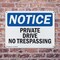 Signmission Private Driveway No Trespassing OSHA Notice Sign, Plastic, 10in W x 7in L, 2PK OS-2PACK-NS-P-710-L-17811 - alternate 6